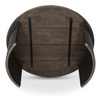NADAAL STUDIOS Pence, Small Oval Coffee Table, Dark Brown