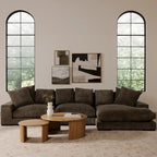 NADAAL STUDIOS Pence, Small Oval Coffee Table, Dark Brown