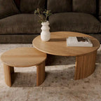 NADAAL STUDIOS Pence, Small Oval Coffee Table, Dark Brown