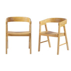 Sedia da pranzo moderna in legno massiccio con schienale arrotondato Middlebrook (Set di 2)