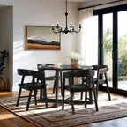 Sedia da pranzo moderna in legno massiccio con schienale arrotondato Middlebrook (Set di 2)
