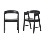 Sedia da pranzo moderna in legno massiccio con schienale arrotondato Middlebrook (Set di 2)