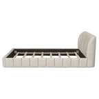 Queen Size Upholstered Platform Bed with Thick Fabric