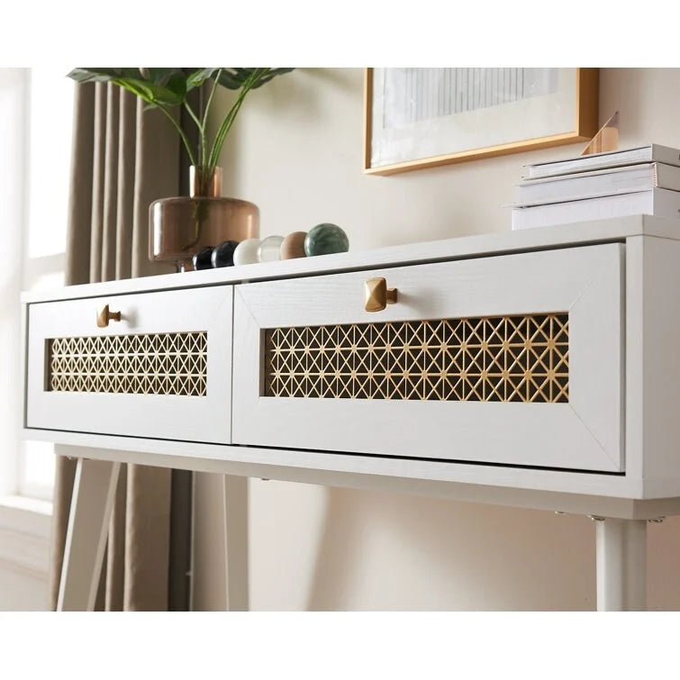 41.9 Wood 2-Drawer Console Table
