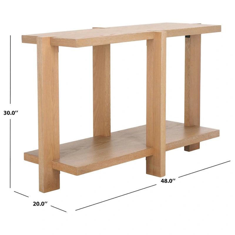 SAFAVIEH Couture Quigley Tavolo Consolle Rettangolare in Legno - 122Lx51Px76H