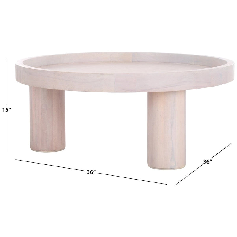 Tavolino rotondo Safavieh Home Meek a 3 gambe - 36Lx36Px15H