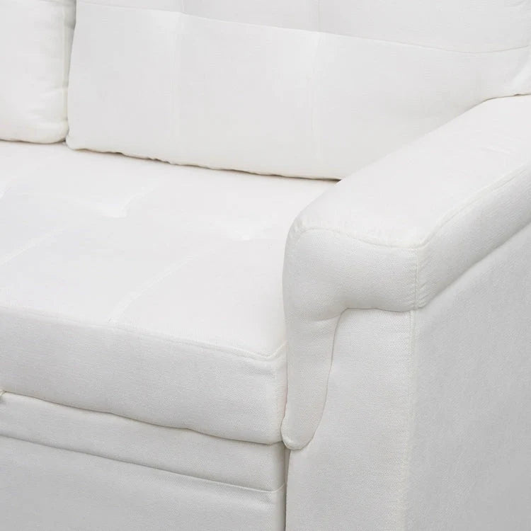 Reversible Sectional Sofa with Pull-Out Sleeper Bed, Hidden Storage Chaise, Durable Legs,
