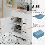 Mobile bagno 30/36/48 Wavy Line con lavabo e rubinetto