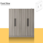 Armadio moderno freestanding in legno massiccio con ripiani