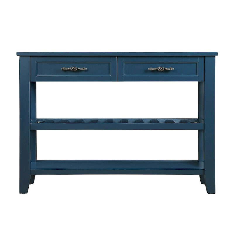 42 Console Sofa Table with Drawers and Tiers Shelves