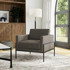 HomePop Modern Upholstered Club Chair w/Metal Frame
