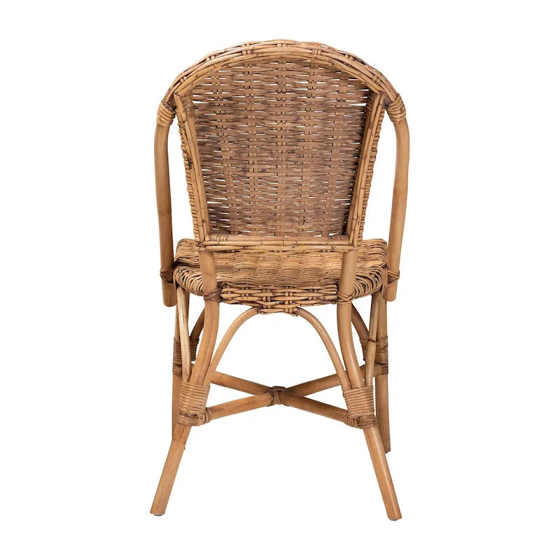 Sedia da pranzo Neola in rattan naturale, stile bohémien moderno