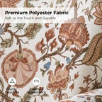 Poltrona girevole a dondolo Georg Comfortable Floral Fabric con braccioli arrotolati di HULALA HOME