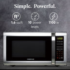 Forno a microonde Farberware da 1.6 Cu. Ft., acciaio inossidabile spazzolato