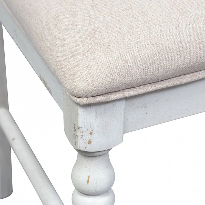 Sedia laterale Whitney Antique Linen Slat Back (Set di 2)