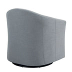 Set di 2 Poltrone Girevoli Moderne Imbottite a Barilotto, Poltrone Accent per Soggiorno