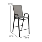 Set di 4 Sgabelli da Bar da Esterno in Materiale Flex Comfort - Sgabello da Giardino