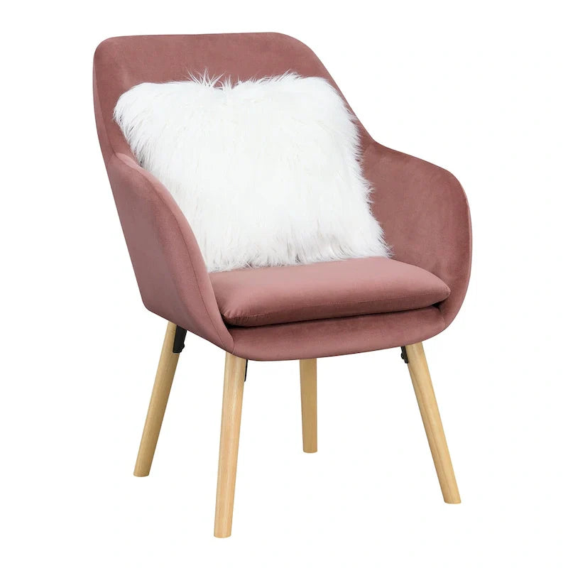 Convenience Concepts Take a Seat Charlotte Wingback Upholstered Accent Armchair