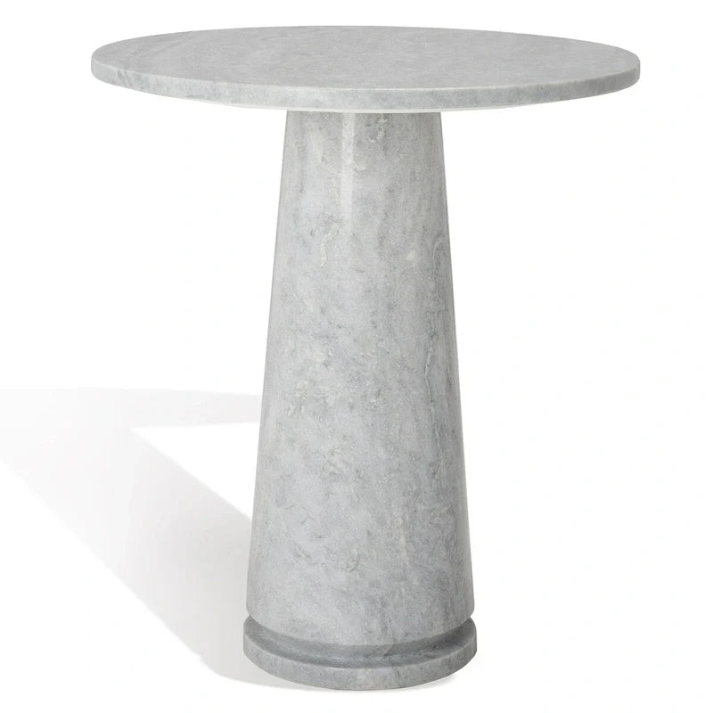 Tavolino d'appoggio rotondo alto in marmo Ghicu di SAFAVIEH Couture - 55,8 cm L x 53,3 cm P x 61 cm A - 53,3x53,3x61 cm