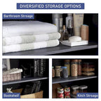 Farmhouse Kitchen Pantry Cabinet, Wood Storage Cabinets