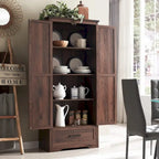 Farmhouse Kitchen Pantry Cabinet, Wood Storage Cabinets