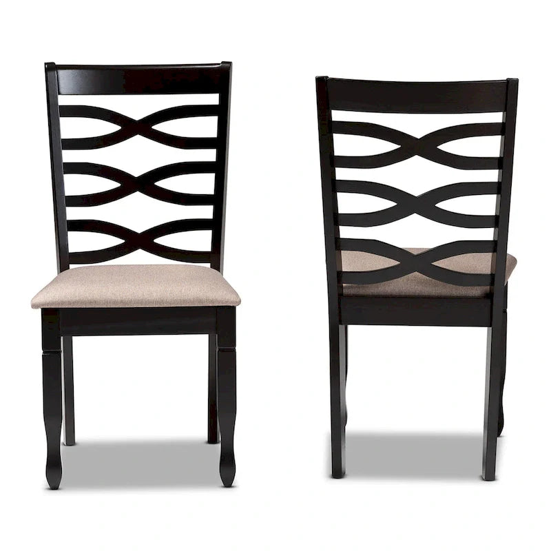 Set di 2 sedie da pranzo in legno Lanier moderne e contemporanee