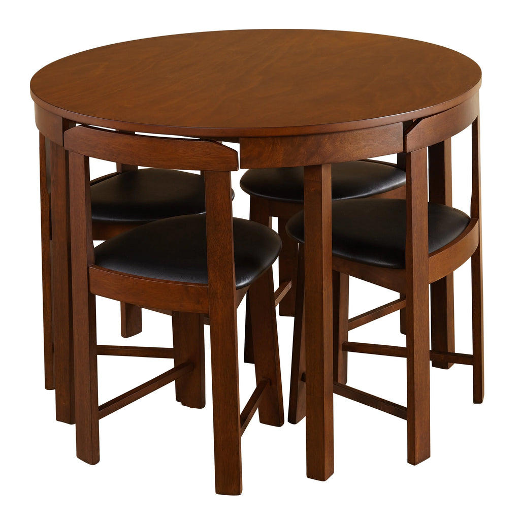 Set da pranzo rotondo compatto Harrisburg Tobey da 5 pezzi