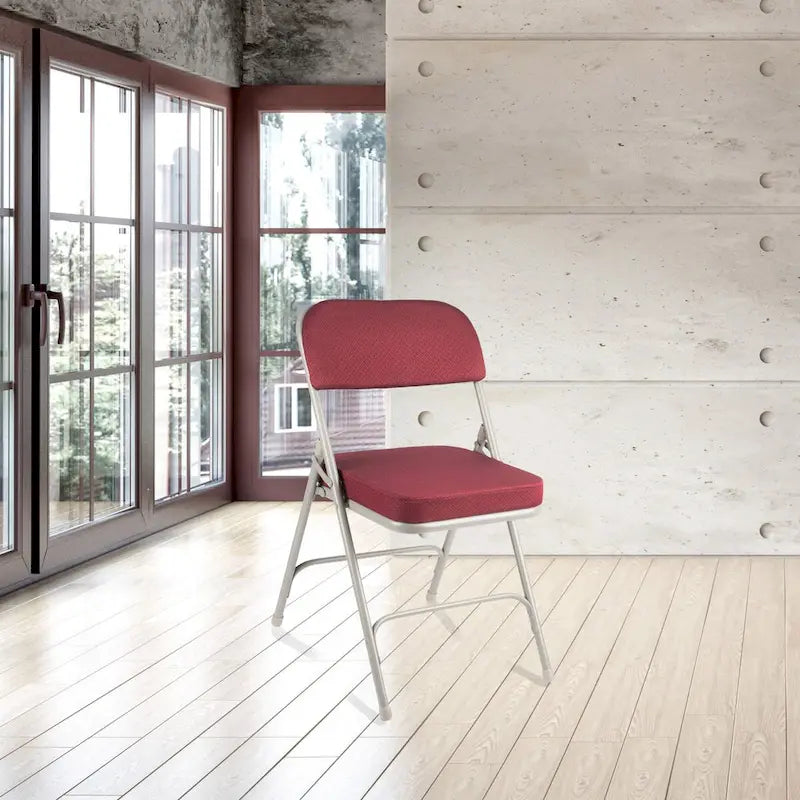 Sedia Pieghevole Imbottita in Tessuto Deluxe Bernadine Collection di Hampden Furnishings, Confezione da 2