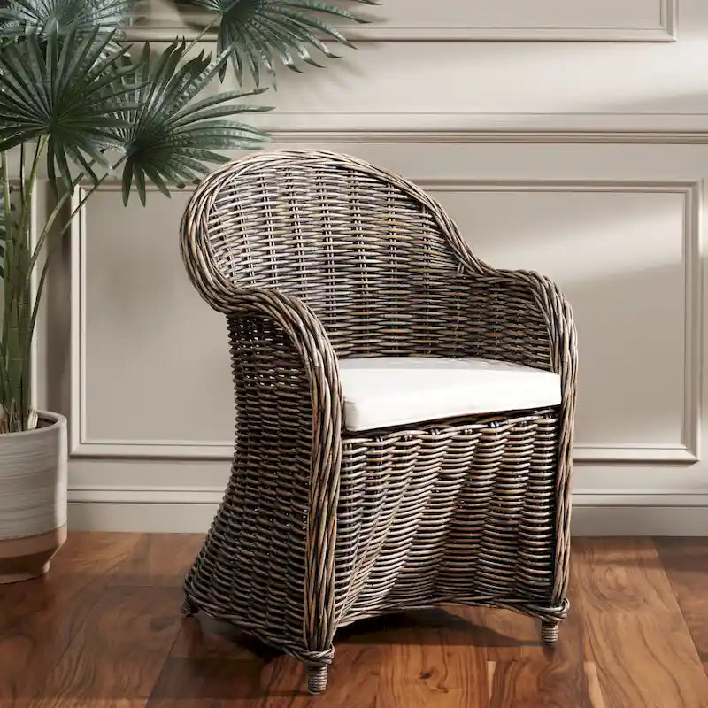 SAFAVIEH Sinja Poltroncina Club in Rattan Giallo - 24 x 26 x 35 - 24Px26Lx35H