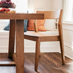 Sedia da pranzo moderna in legno massello Plank and Beam