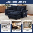 Modular Sectional Sofa, Comfy Cloud Couch Sectional Sofa with Ottoman, Deep Seat Sofa Sleeper for Living Room