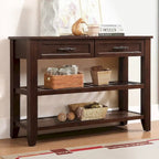 42 Console Sofa Table with Drawers and Tiers Shelves