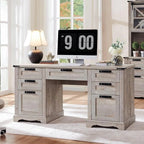 Scrivania direzionale da 60 pollici in stile rustico, scrivania per ufficio domestico in legno, scrivania per computer
