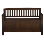 Migdalia Flip Top Slat Back Storage Entryway Bench