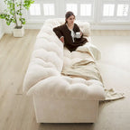 99.2  Divano profondo Chenille Comfort, Divano soffice effetto nuvola imbottito