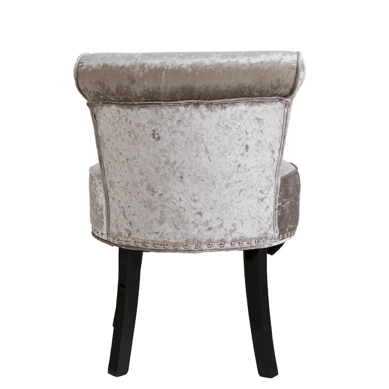 27.5 Tall Solid Wood Vanity Stool Chair - 27.5 H X 19 W X 11.8 D