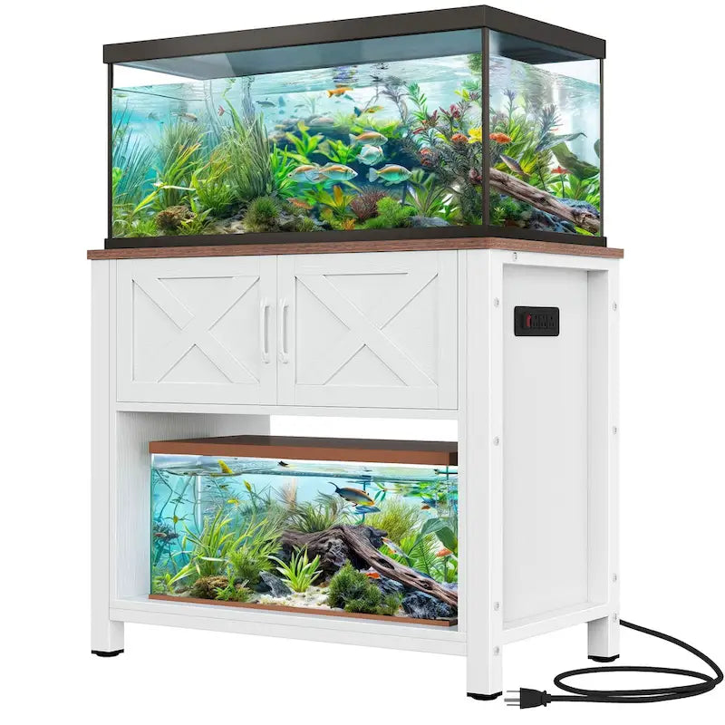 Moasis Mobile per Acquario da 150-190 Litri, Supporto per Acquario con Prese di Corrente