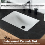Mobile bagno Hervas con top in marmo naturale senza specchio