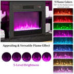 Costway TV Stand with Electric Fireplace LED Lights Remote Controls - See Details