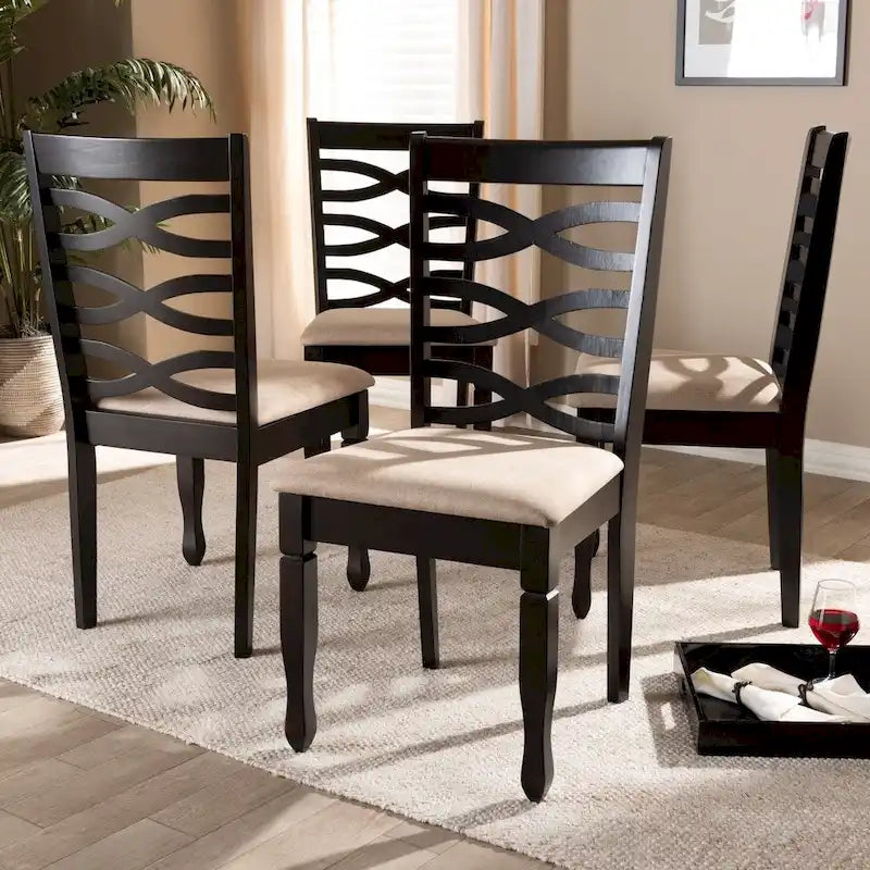 Set di 4 sedie da pranzo moderne e contemporanee