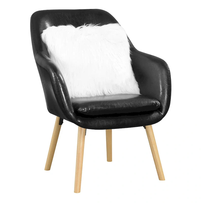 Convenience Concepts Take a Seat Charlotte Wingback Upholstered Accent Armchair