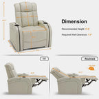 Poltrona reclinabile MCombo con poggiatesta regolabile, sedile home theater a doppio motore con porta USB, pelle traspirante HTS411