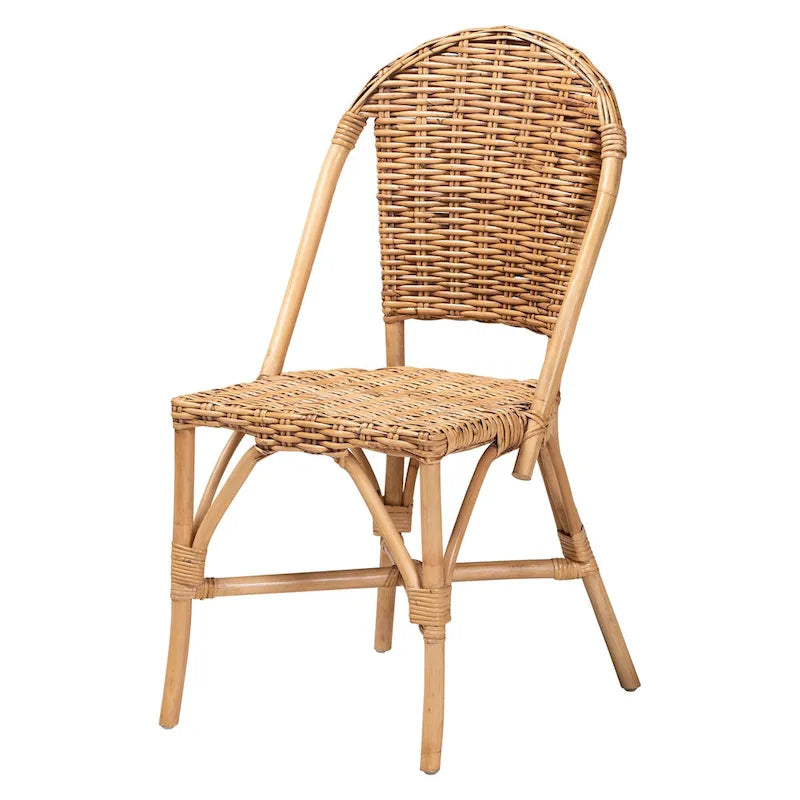 Sedia da pranzo Neola in rattan naturale, stile bohémien moderno