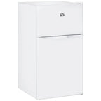 HOMCOM Mini Frigorifero a Doppia Porta con Congelatore, Frigo Compatto da 90 litri con Ripiano Regolabile, Termostato Regolabile