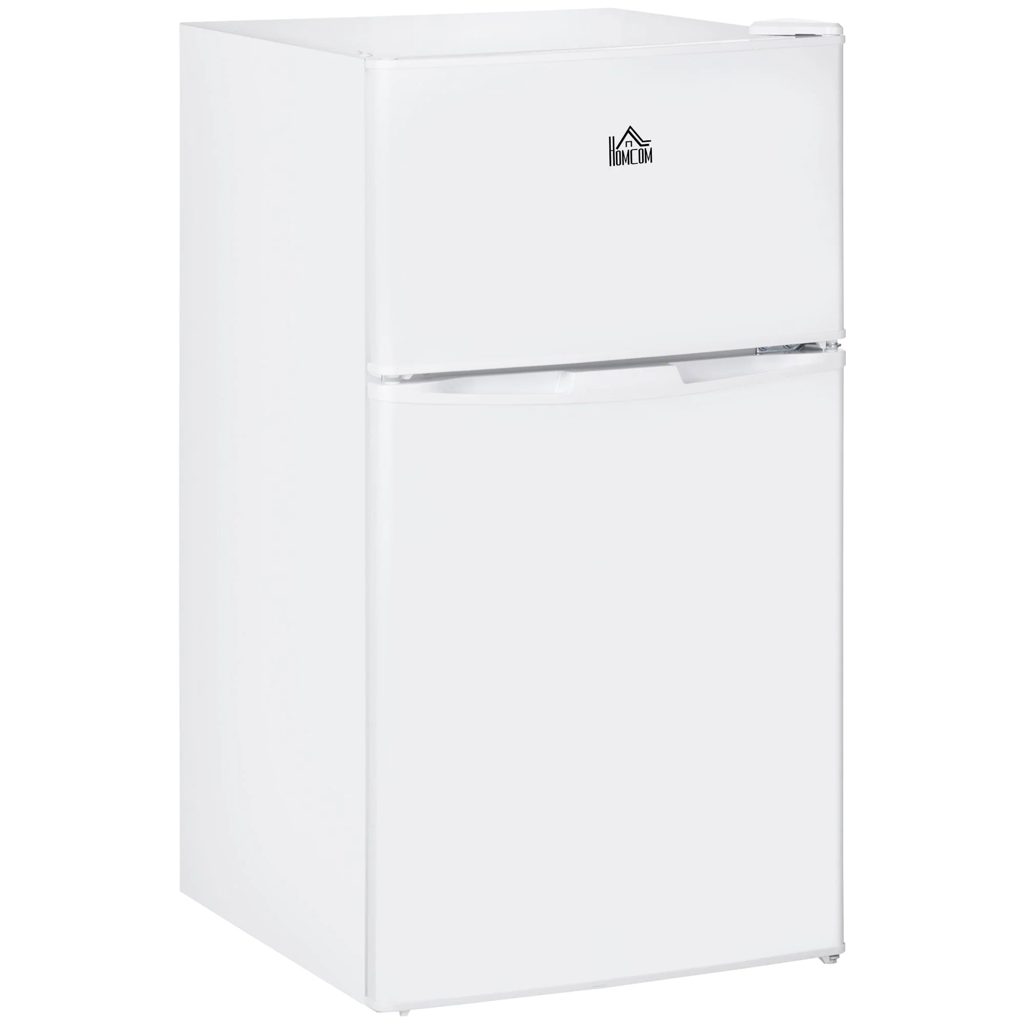 HOMCOM Mini Frigorifero a Doppia Porta con Congelatore, Frigo Compatto da 90 litri con Ripiano Regolabile, Termostato Regolabile