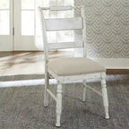 Sedia laterale Whitney Antique Linen Slat Back (Set di 2)