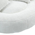 Chenille High Back Lazy Sofa with 3 Pillows and Oversized Bean Bag Chair