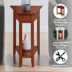 Convenience Concepts American Heritage Wedge End Table with Shelf