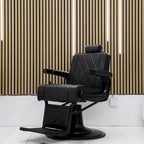 ROGERS Heavy Duty Barber Chair Reclining Barbershop Styling Chair, Black