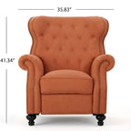 Walder Tufted Nailhead Fabric Recliner by Christopher Knight Home